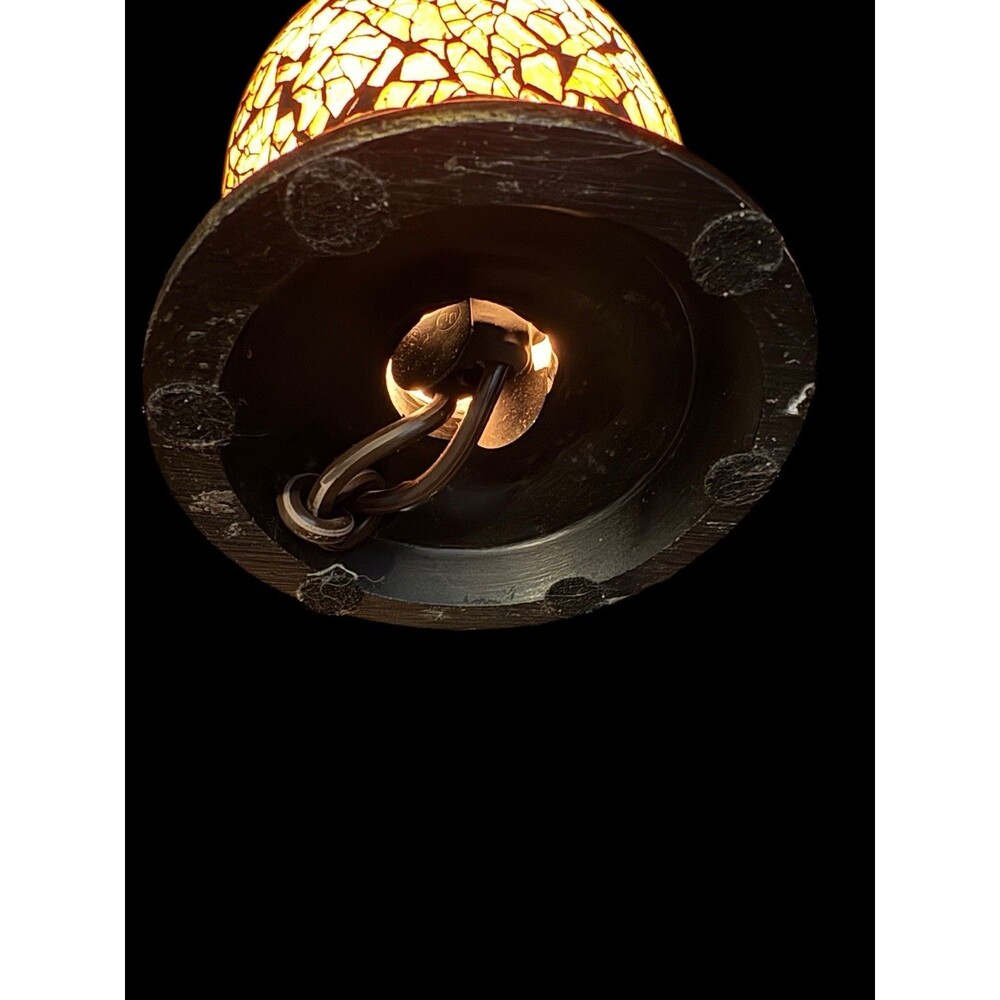 7" Pineapple Mosaic Crackle Table Decorative Accent Table Lamp - Picture 5 of 10